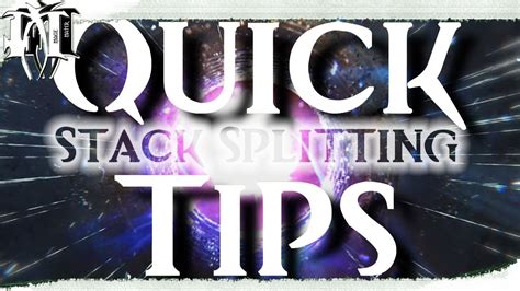 QuickTips Stack Splitting .